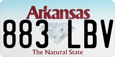 AR license plate 883LBV