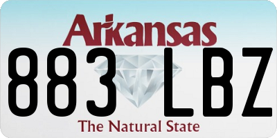 AR license plate 883LBZ