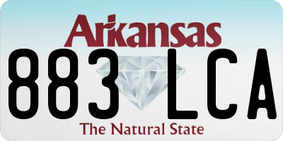 AR license plate 883LCA