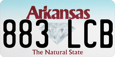 AR license plate 883LCB