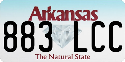 AR license plate 883LCC