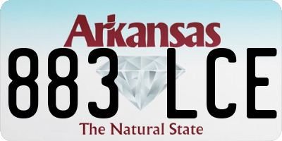AR license plate 883LCE