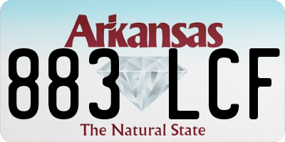 AR license plate 883LCF