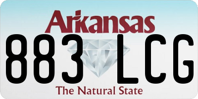 AR license plate 883LCG