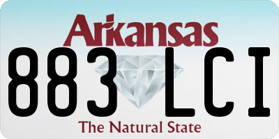 AR license plate 883LCI
