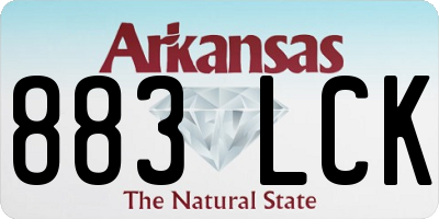AR license plate 883LCK
