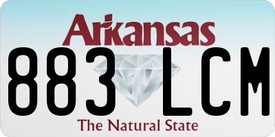 AR license plate 883LCM
