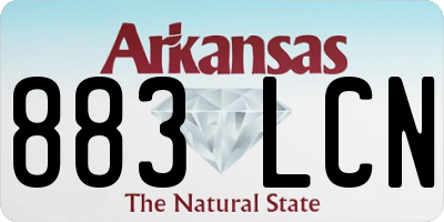 AR license plate 883LCN