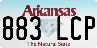 AR license plate 883LCP