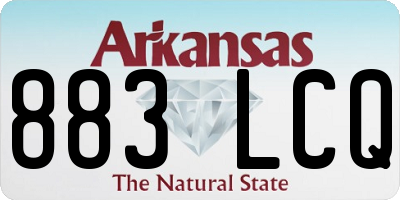 AR license plate 883LCQ