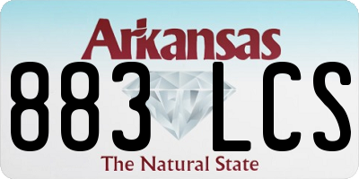AR license plate 883LCS