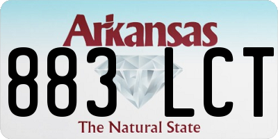 AR license plate 883LCT
