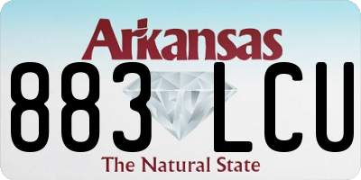 AR license plate 883LCU