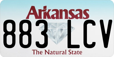 AR license plate 883LCV