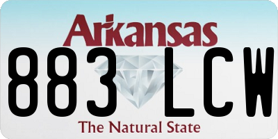 AR license plate 883LCW
