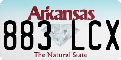 AR license plate 883LCX