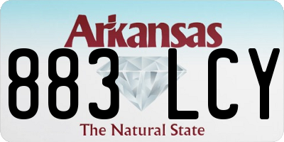 AR license plate 883LCY