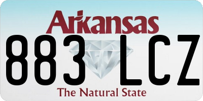 AR license plate 883LCZ