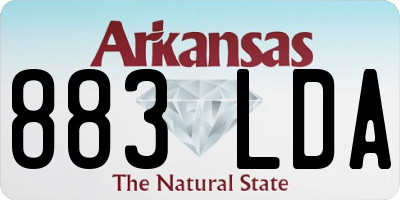 AR license plate 883LDA
