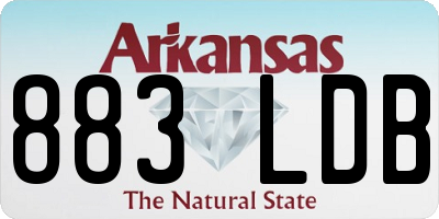 AR license plate 883LDB