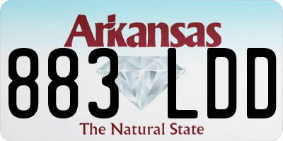 AR license plate 883LDD