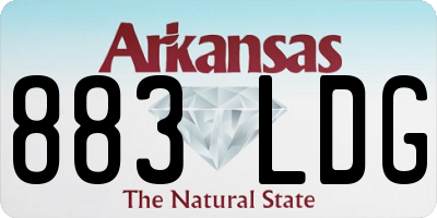 AR license plate 883LDG