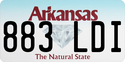 AR license plate 883LDI