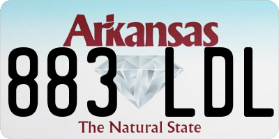 AR license plate 883LDL
