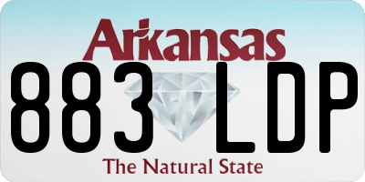 AR license plate 883LDP