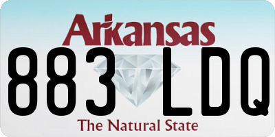 AR license plate 883LDQ