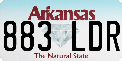AR license plate 883LDR