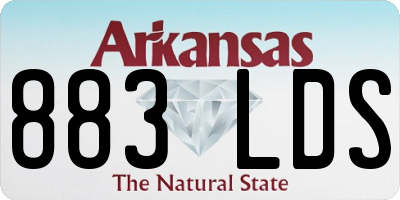 AR license plate 883LDS
