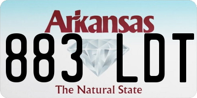 AR license plate 883LDT