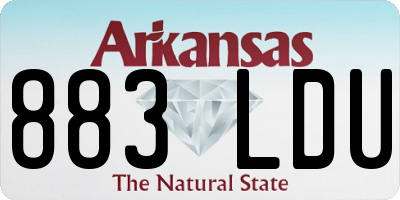 AR license plate 883LDU