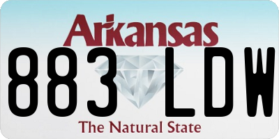 AR license plate 883LDW