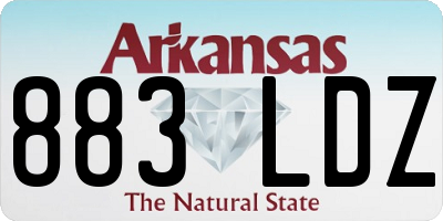 AR license plate 883LDZ