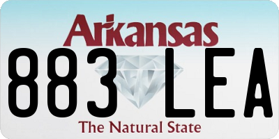 AR license plate 883LEA