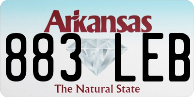 AR license plate 883LEB