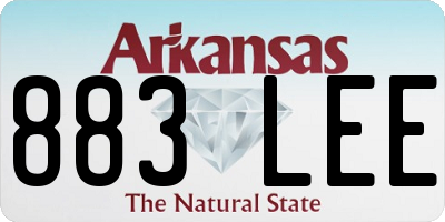 AR license plate 883LEE