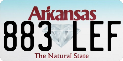 AR license plate 883LEF