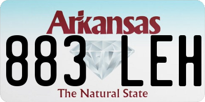 AR license plate 883LEH