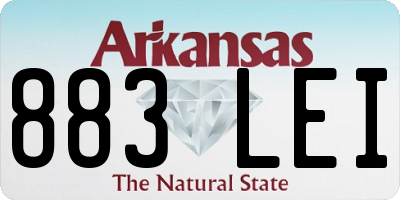 AR license plate 883LEI