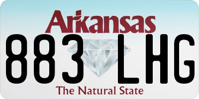 AR license plate 883LHG