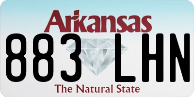 AR license plate 883LHN