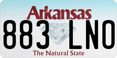 AR license plate 883LNO