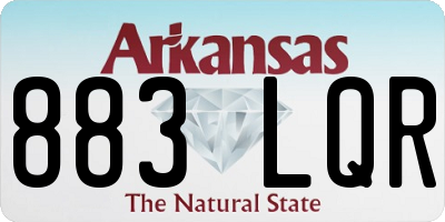 AR license plate 883LQR