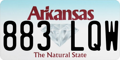 AR license plate 883LQW