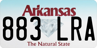 AR license plate 883LRA