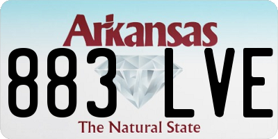 AR license plate 883LVE