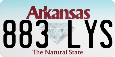 AR license plate 883LYS